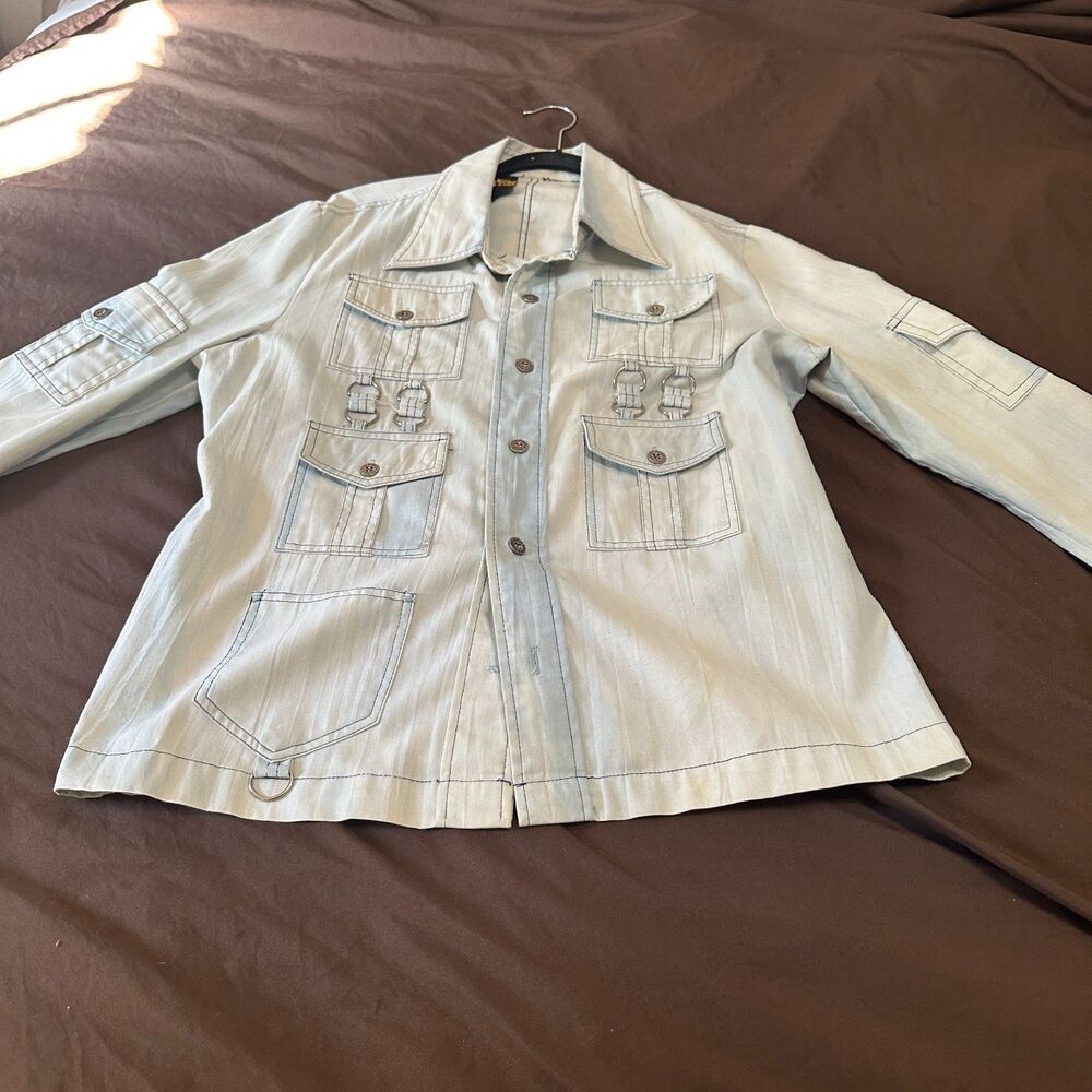 Rare Spatz Industries 70s Denim Twill Shirt Jacket USA-Made UNITED STATES 1776